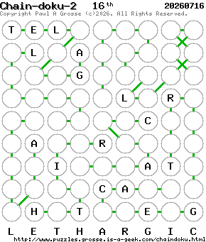 Puzzle shown is for 20260716.