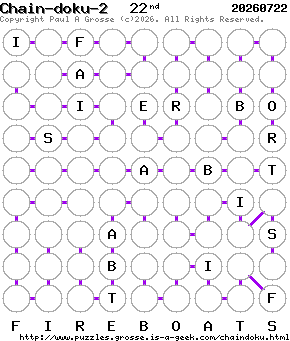 Puzzle shown is for 20260722.