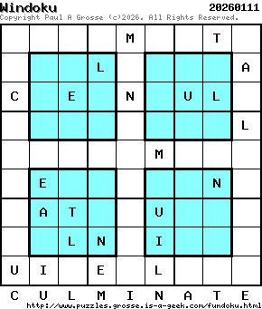 Puzzle shown is for 20260111.