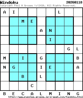 Puzzle shown is for 20260118.
