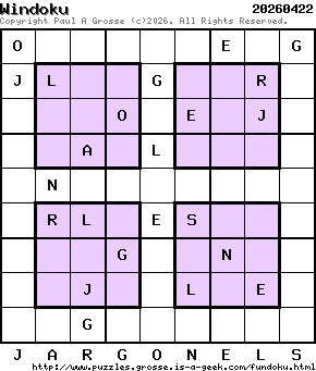 Puzzle shown is for 20260422.