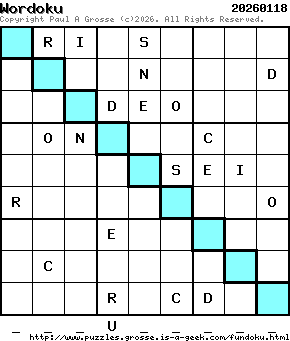Puzzle shown is for 20260118.