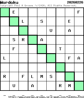 Puzzle shown is for 20260226.