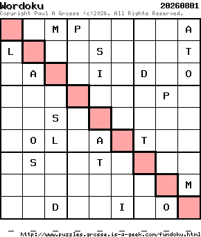 Puzzle shown is for 20260801.